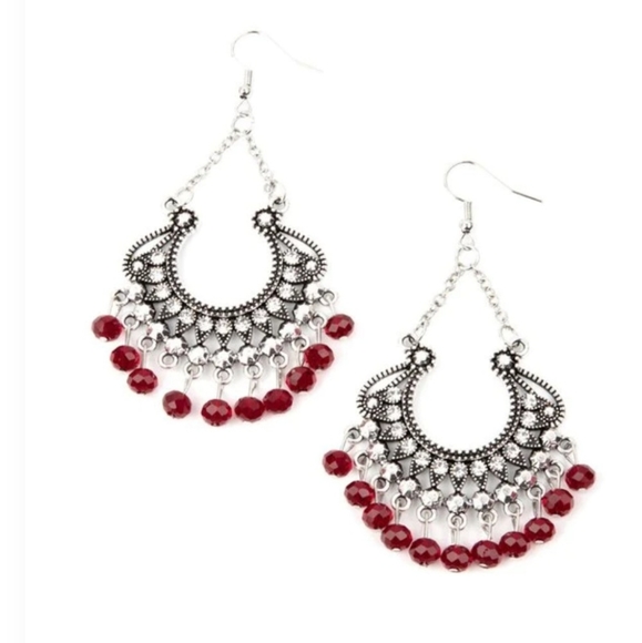 GLOW Down in Flames Red Earrings 🔥 ❤️ ❣️ NWT - Picture 1 of 3